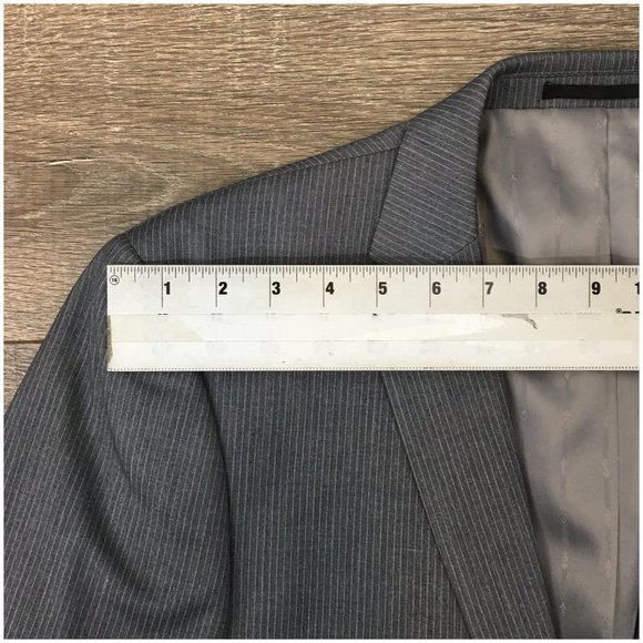 Combatant Mens Suit 2 Piece Set Size 42L Slim Jacket‎ Blazer Pants Wool 2 Button - Picture 9 of 16